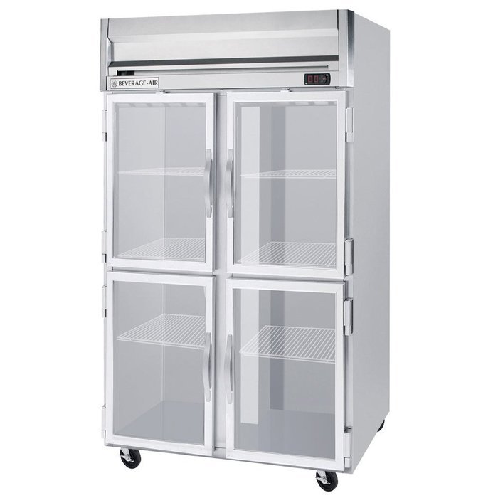 Beverage-Air HF2-1HG 52" Horizon Series Two Section Glass Half Door Reach-In Freezer 49 cu.ft. capacity Stainless...