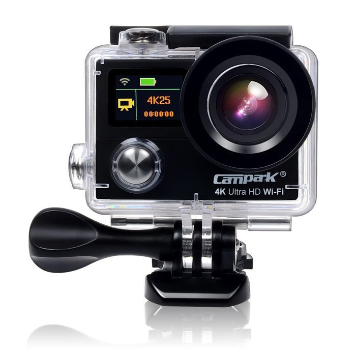 Campark Sports Action Camera-dual Screen, 4k 25fps, 1080p 60fps,wifi,waterproof RF Remote Control,2pcs Batteries... N2