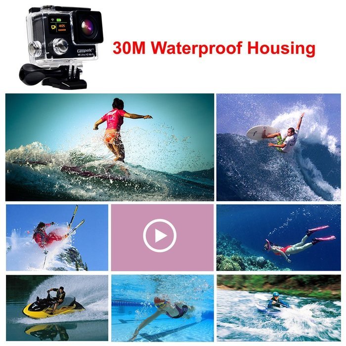 Campark Sports Action Camera-dual Screen, 4k 25fps, 1080p 60fps,wifi,waterproof RF Remote Control,2pcs Batteries... N4