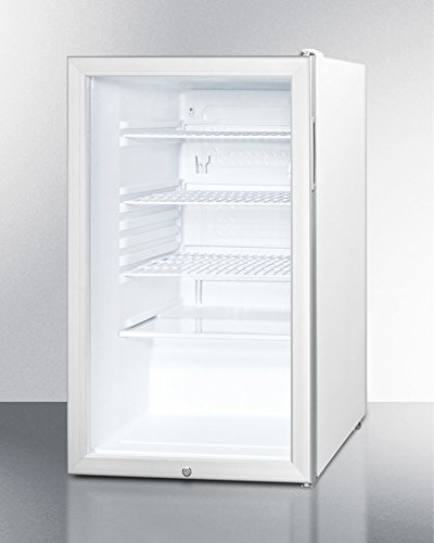 Summit SCR450LBI7ADA 32" 4.1 cu. ft. With Factory Installed Lock Fully Finished White Cabinet Glass Door Reversible... N3