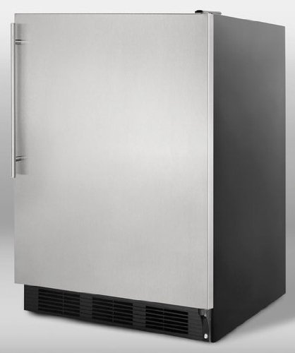 Summit: CT66BSSHV 5.1 cu. ft. Compact Refrigerator with Adjustable Glass Shelves, Door Storage, Manual Defrost...