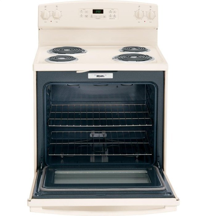 GE JB250DFCC 30" Bisque Electric Coil Range N3