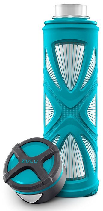 Zulu Core Glass Water Bottle with Quick-Cap Lid N14