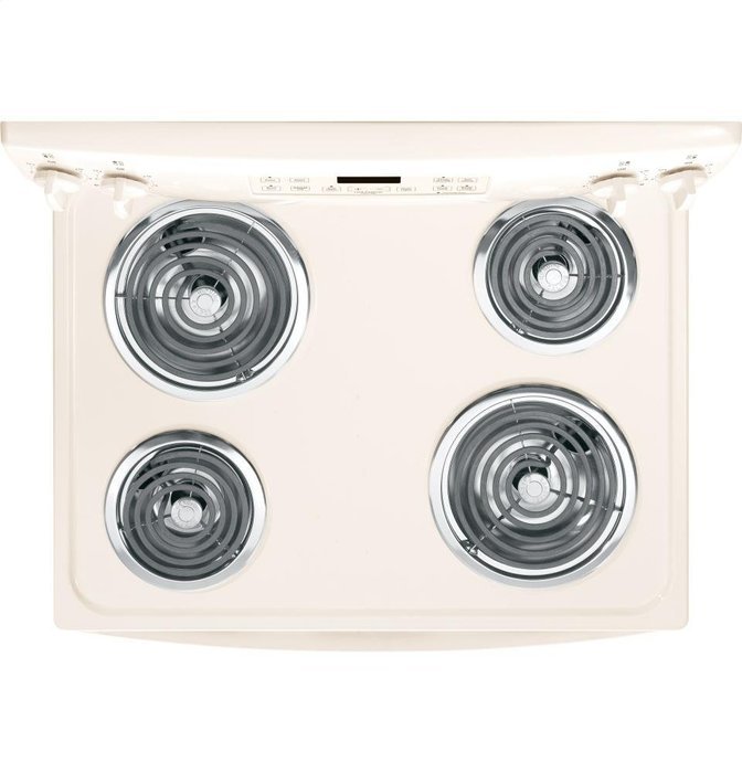 GE JB250DFCC 30" Bisque Electric Coil Range N4