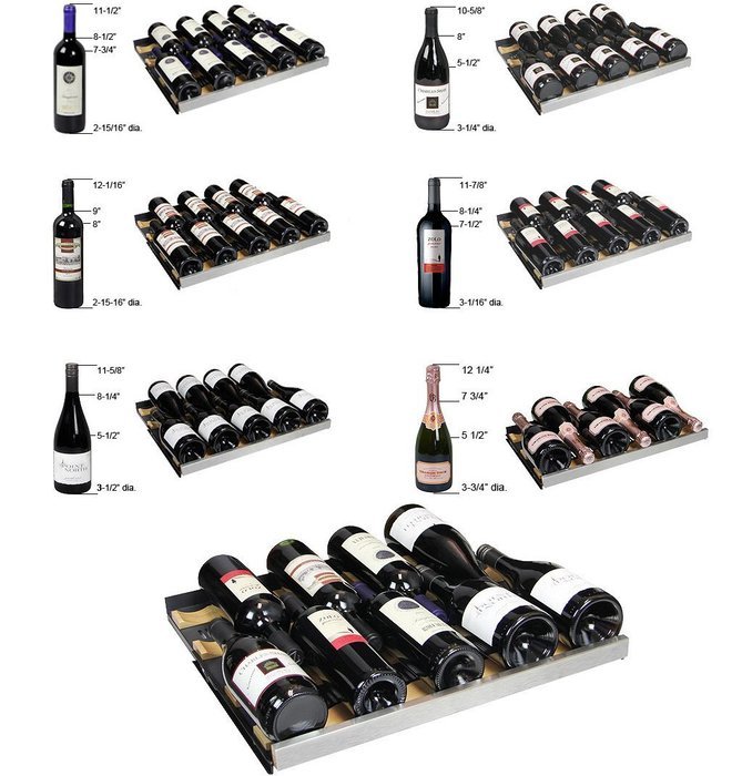 Allavino FlexCount 2X-VSWR172-2SST - 344 Bottle Multi-Zone Wine Refrigerator - Side by Side N2