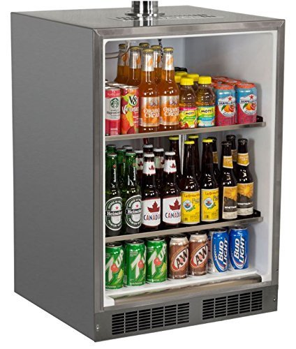 Marvel MO24BTS2RS Outdoor Built-In Beer Dispenser, Twin Tap, Solid Door, Right Hinge, 24", Stainless Steel N5