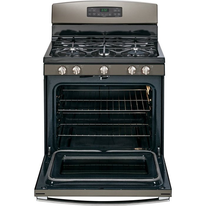 GE JGB650EEFES 30" Slate Gas Sealed Burner Range N2