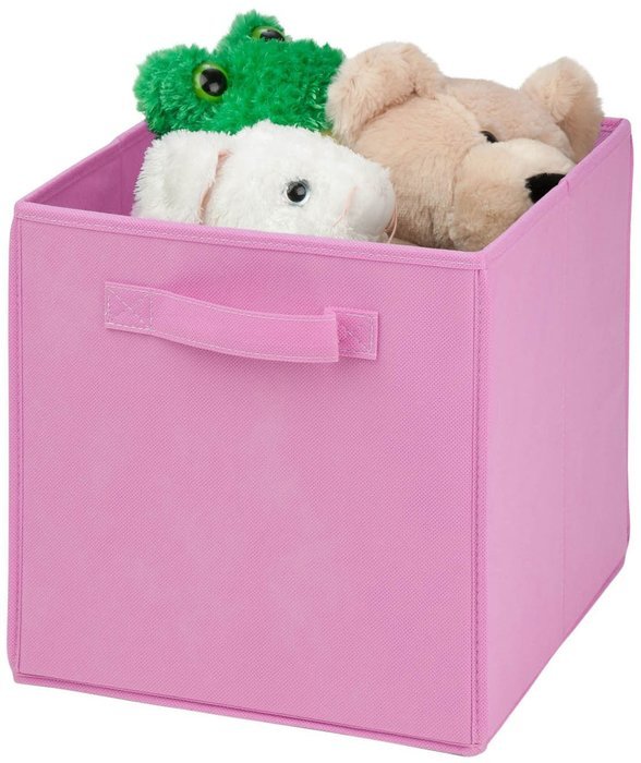 Honey-Can-Do SFT-01762 Kids Storage Bins, Soft and Foldable Organizers, Pink N11