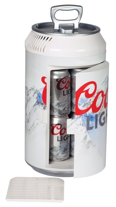 Koolatron CL06 Coors Light Mini Can Fridge, White N2
