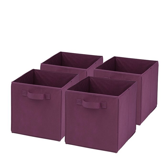 Honey-Can-Do SFT-01762 Kids Storage Bins, Soft and Foldable Organizers, Pink N14