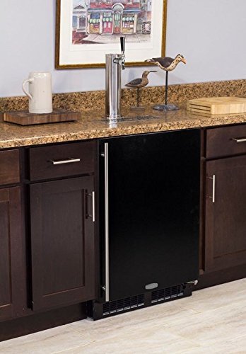 Marvel ML24BSS2RB Single Tap Built-In Beer Dispenser with Right Side Hinge, 24", Black N2