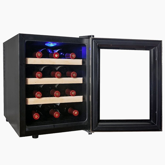 AKDY&reg; 28 Bottle Single Zone Thermoelectric Stainless Steel Freestanding Wine Cooler Cellar Chiller Refrigerator... N17