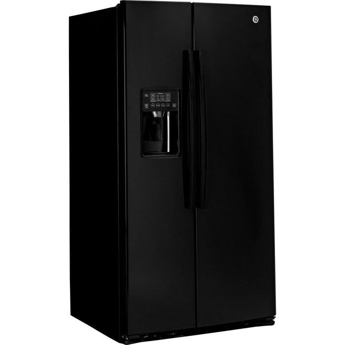 GE GSE25HGHBB 25.4 Cu. Ft. Black Side-By-Side Refrigerator - Energy Star N5