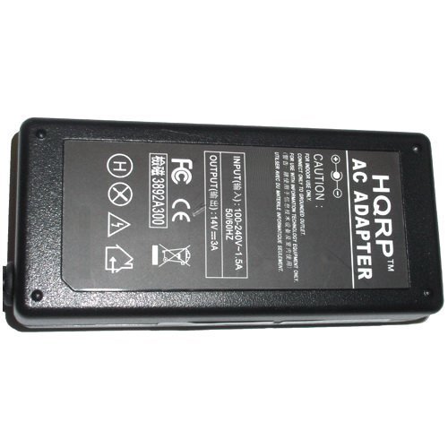 HQRP 14V AC Adapter for Samsung SyncMaster AP04214-UV LW15E232C S24B300HL S20B300N S22A350H...