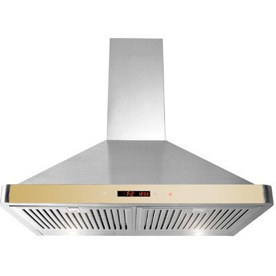 30" 400 CFM Convertible Wall Mount Range Hood Finish: Gold