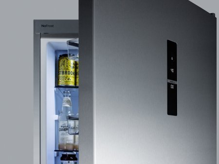 Summit FFBF181ES 24" Bottom Freezer Refrigerator with 12.5 cu. ft. Capacity Digital Thermostat a Wine Rack ZeroZone... N4