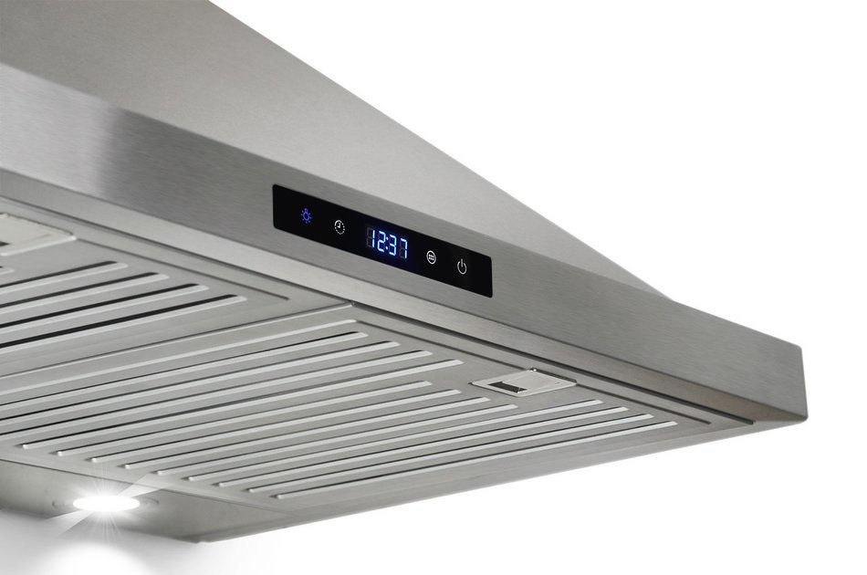 Golden Vantage 36" Kitchen Stainless Steel Wall Mount Range Hood LED Touch Control Panel w/ Baffle Filters GVBI... N3