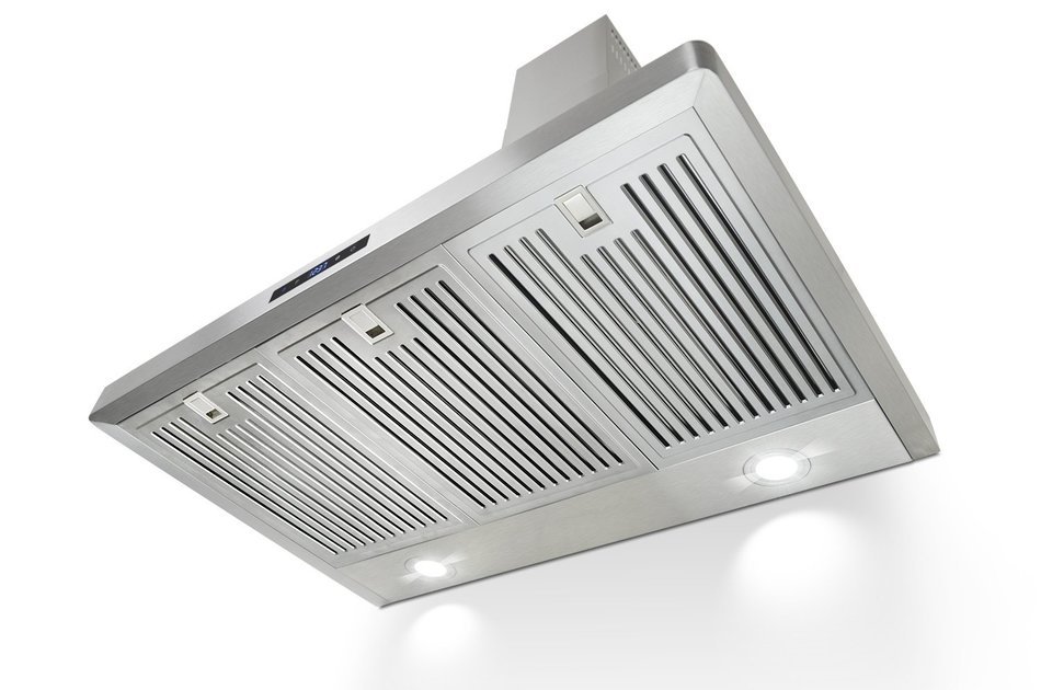 Golden Vantage 36" Kitchen Stainless Steel Wall Mount Range Hood LED Touch Control Panel w/ Baffle Filters GVBI... N4