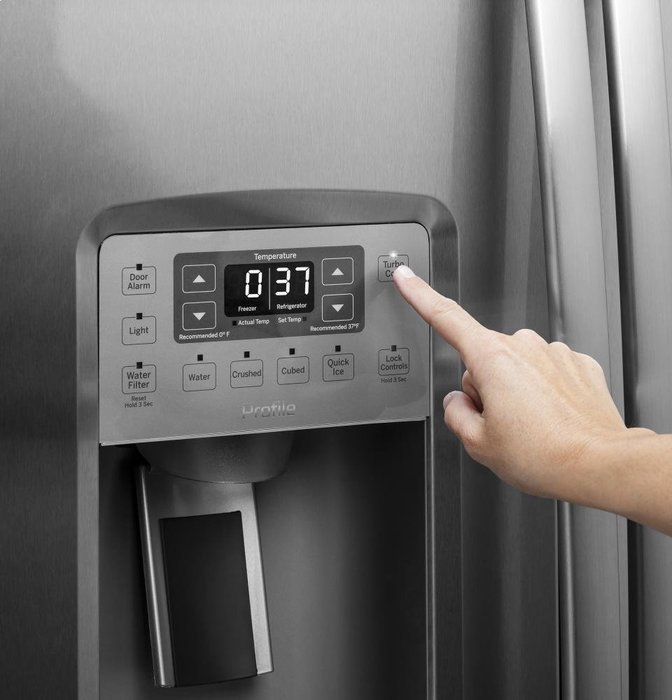 GE PSE25KSHSS Profile 25.4 Cu. Ft. Stainless Steel Side-By-Side Refrigerator - Energy Star N6