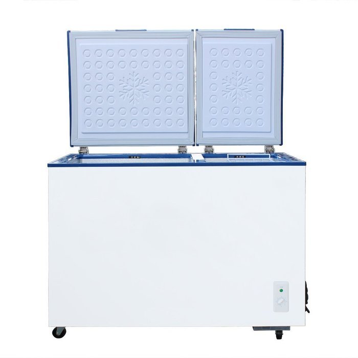 Double Door Ice Cream Chest Deep Freezer Beverages Cooler 2 Cabinet Commercial Refrigerator Office Apartment Size... N4