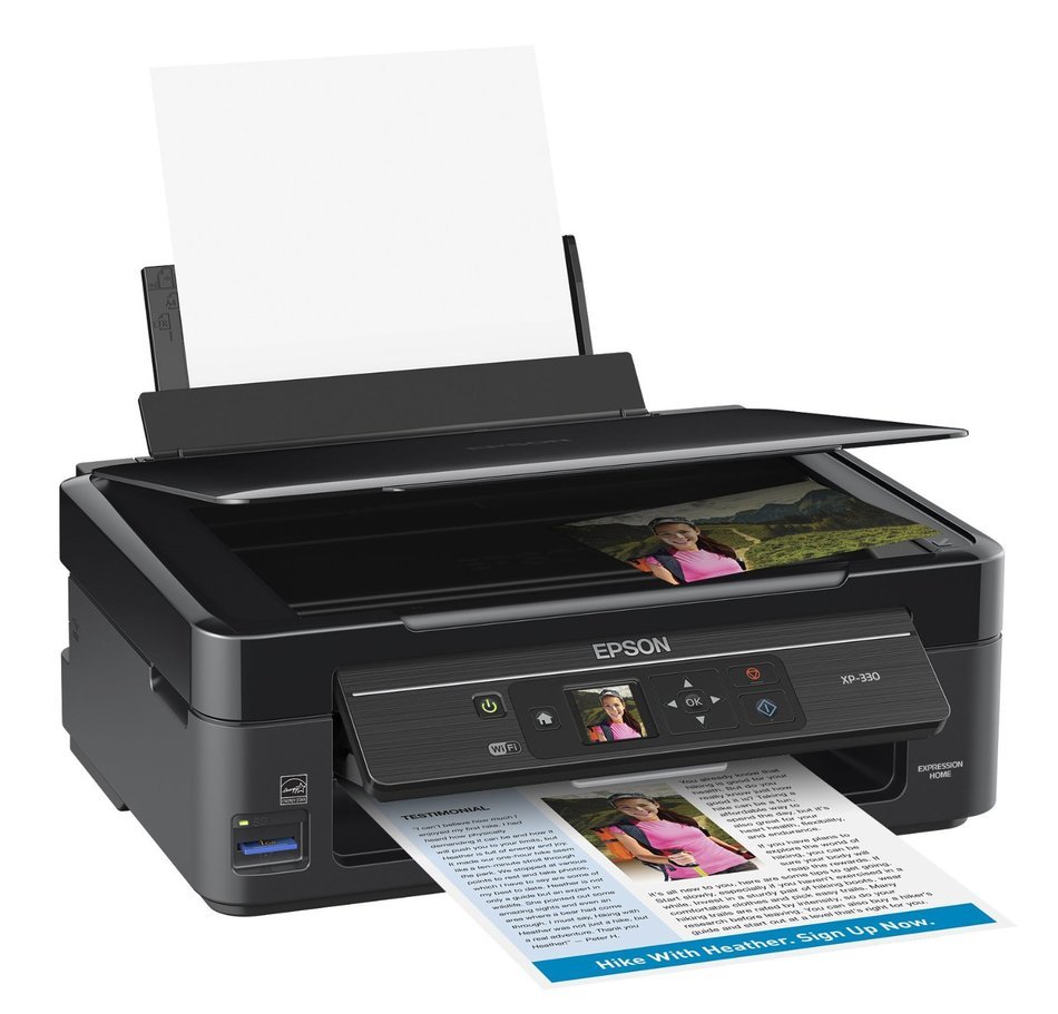 Epson Expression Home XP-330 Wireless Color Photo Printer with Black Ink N7