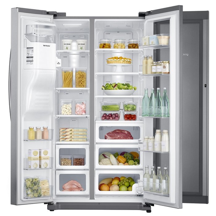 Samsung RH25H5611SR 24.7 Cu. Ft. Stainless Steel Side-By-Side Refrigerator - Energy Star N2
