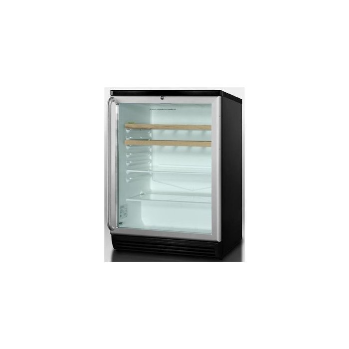 Summit SCR600BLHV 24" Stainless Look Beverage Center - Right Hinge N3