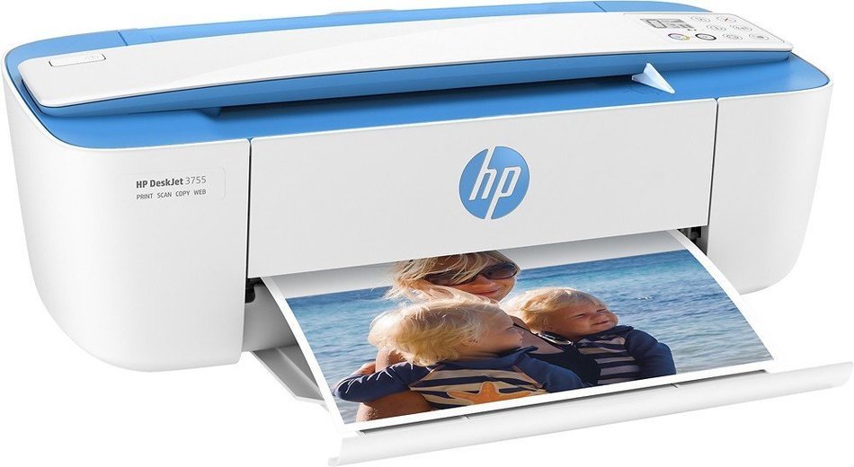 HP - Deskjet 3755 Wireless All-In-One Instant Ink Ready Printer N3
