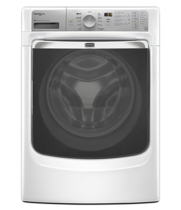 Maytag Maxima XL Front Load Steam Washer and Steam Dryer SET (Electric Dryer) in White N2