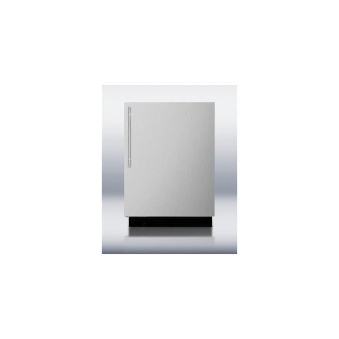 Summit BI605RSSVH 6.1 Cu. Ft. Stainless Steel Undercounter Built-In Compact Refrigerator N4