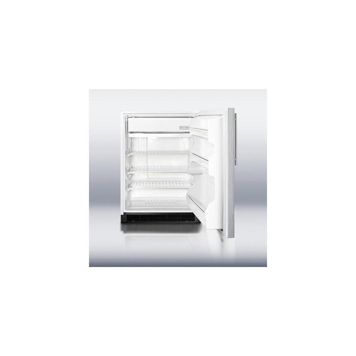 Summit BI605RSSVH 6.1 Cu. Ft. Stainless Steel Undercounter Built-In Compact Refrigerator N5