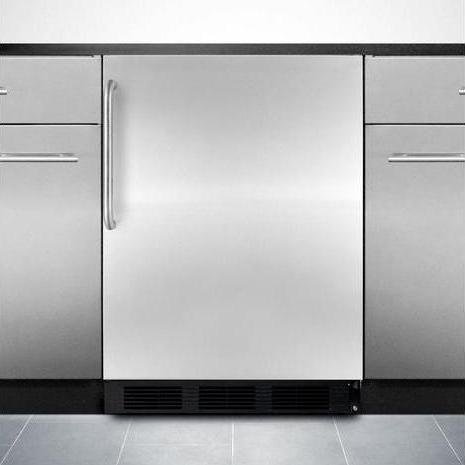 Summit Alb653bsstb 5.3 Cu. Ft. Capacity Ada Compliant Compact Refrigerator - Stainless Steel Door / Black Cabinet N2