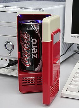 FreshGadgetz USB Desktop Mini Refrigerator Beverage Cooler Warmer Fridge N9