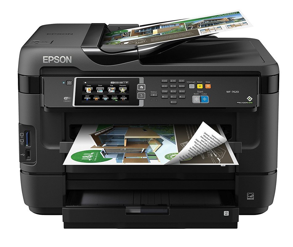 Epson WorkForce WF-7610 Wireless Color All-in-One Inkjet Printer with Scanner and Copier N6