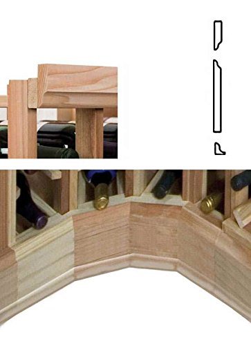 Molding for Curved Corner w OG Crown (Prime Mahogany - Dark Walnut Stain)