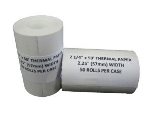 Nurit 8000, 8010, 8020/VeriFone VX 670 2 1/4 " x 50' Thermal Paper Rolls