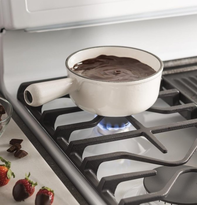 GE PGB911DEJWW Profile 30" White Gas Sealed Burner Range - Convection