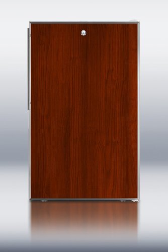 Summit CM411LFRADA: ADA compliant 20" wide freestanding refrigerator-freezer with a lock, custom door for slide-in... N3