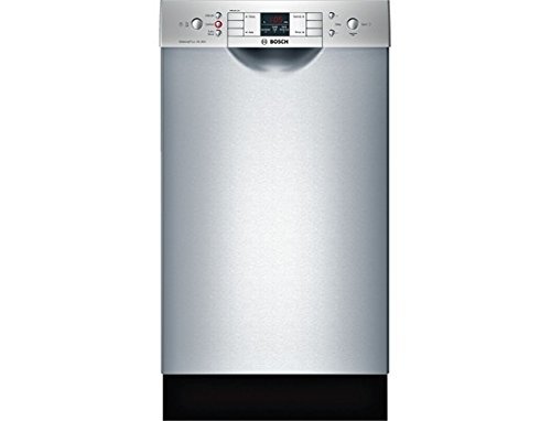 Bosch SPE53U55UC 18" 300 Series Energy Star Rated Dishwasher with 9 Place Settings in Stainless Steel