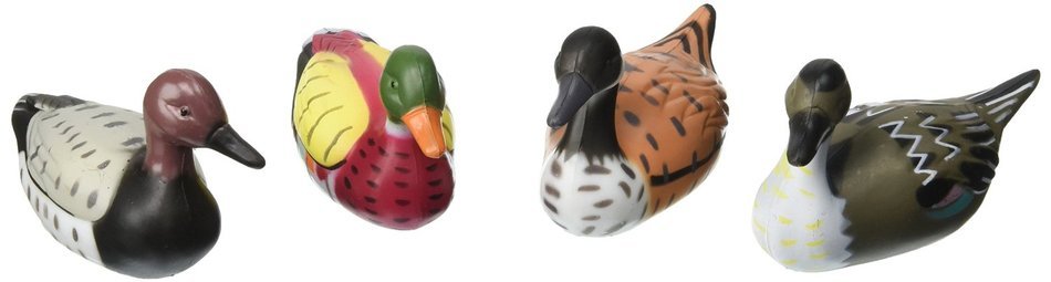 Oasis Supply Assorted Colors Cupcake/Cake Decorating Toppers, 3-Inch, Mallard Duck, Set of 4