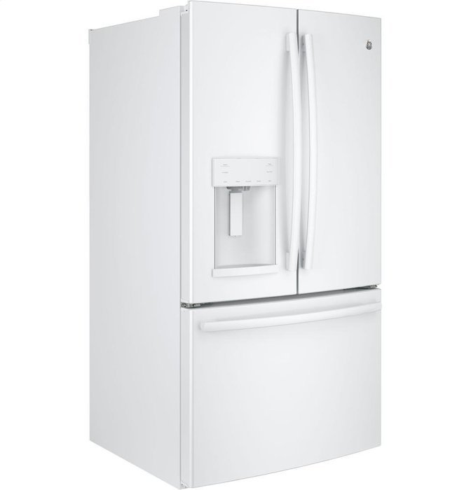 GE White French-Door Bottom Freezer Refrigerator N8