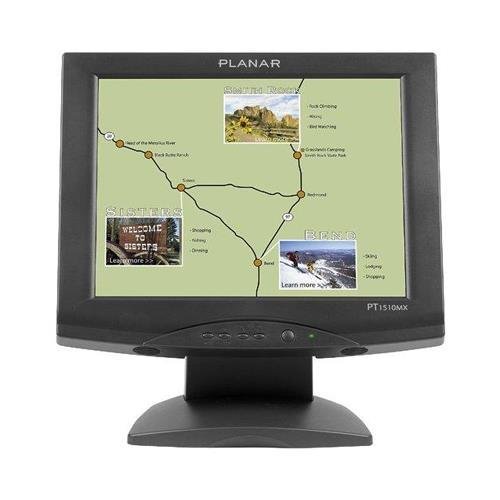 Planar PT1510MX Touch Screen LCD Monitor 15" - 450:1 1024X 768 PT1510MX VGA SER USB - 5-wire...