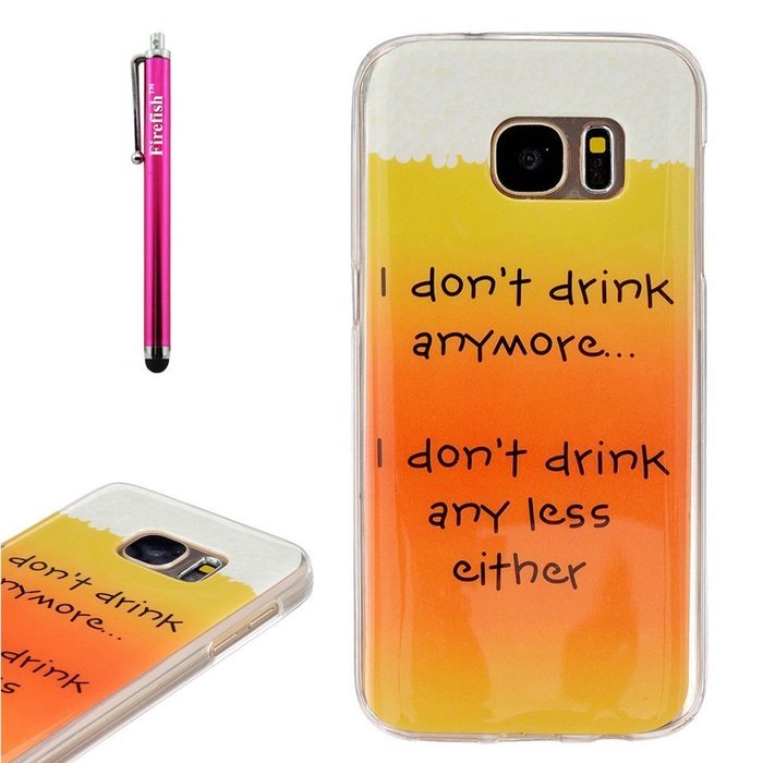 Galaxy S7 Edge Case, Firefish [Fashion Style] [Anti-slip] Ultra Slim Exact Fit Lightweight Flexible TPU Soft Back... N127