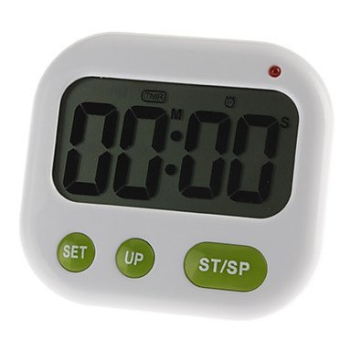 QINF 3" LCD Digital Alarm Clock Timer (2xAAA)