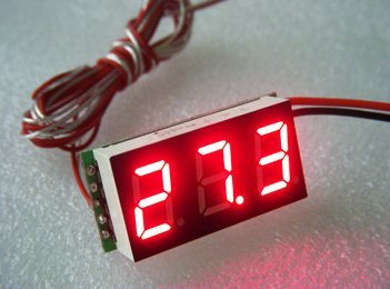 RioRand 0.40 three high-precision thermometer PT100 display digital thermometer waterproof - 200 ~ 450 ℃ Red LED N3