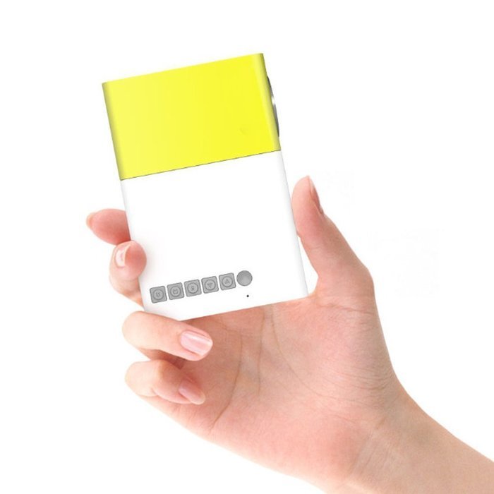 OEM A1 LED LCD (QVGA) Mini Video Projector - US Version (Includes Warranty) - White/Yellow (FP3224A1WY) N3
