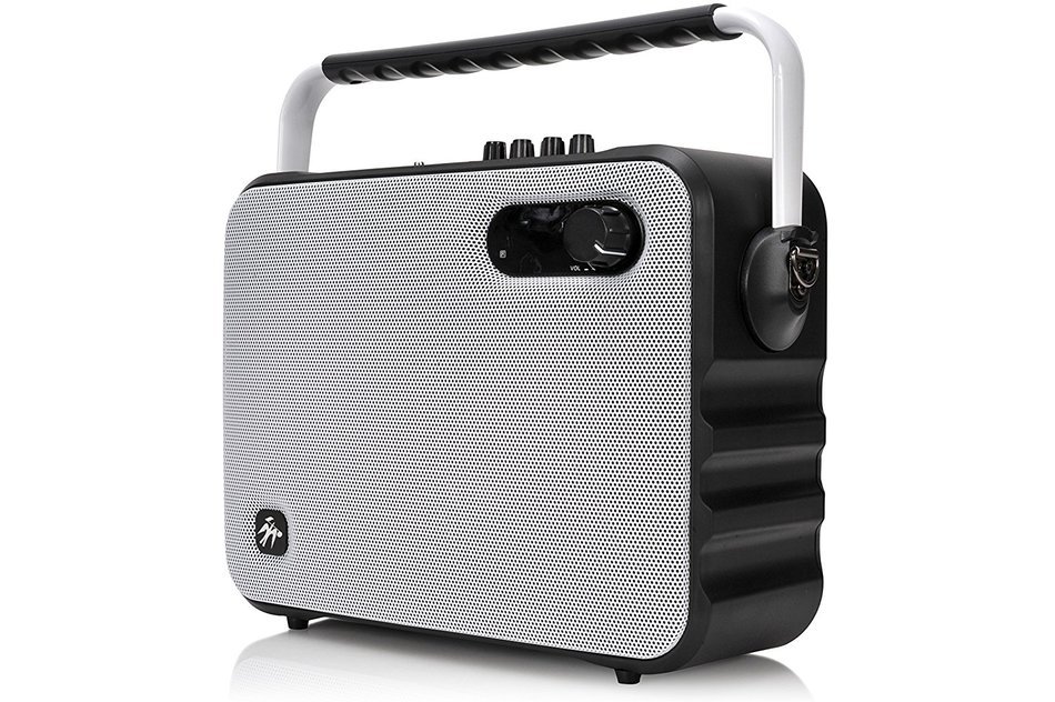 Fisher Wireless Bluetooth Karaoke Boombox System, FM Radio Player, Amplifier, Auxiliary Input, USB Port, and Ultra-Portable... N8