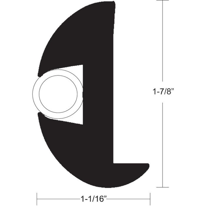 TACO METALS TACO Flex Vinyl Rub Rail Kit - Black w/White Insert - 70' / V11-2423BWK70-2 /