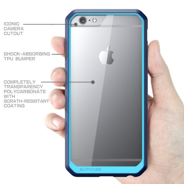 iPhone 6 6S TPU Case,TYoung(TM) 2 in 1 Set Soft TPU Flexible Silicone Frame + Transparent Clear Hard PC Back [... N19