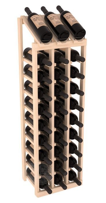 Wine Racks America Ponderosa Pine 3 Column 10 Row Display Top Kit. 13 Stains to Choose From! N10